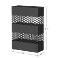 Hot Sale Metal Umbrella Holder Stand Rectangular with Water Tray and 4 Hooks Openwork Design For Hotel